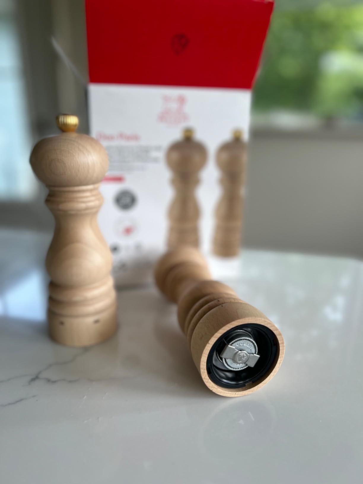 Peugeot - Paris u'Select Salt and Pepper Mill Set - Adjustable Grinders - Beechwood, Natural, 7in customer photo 2