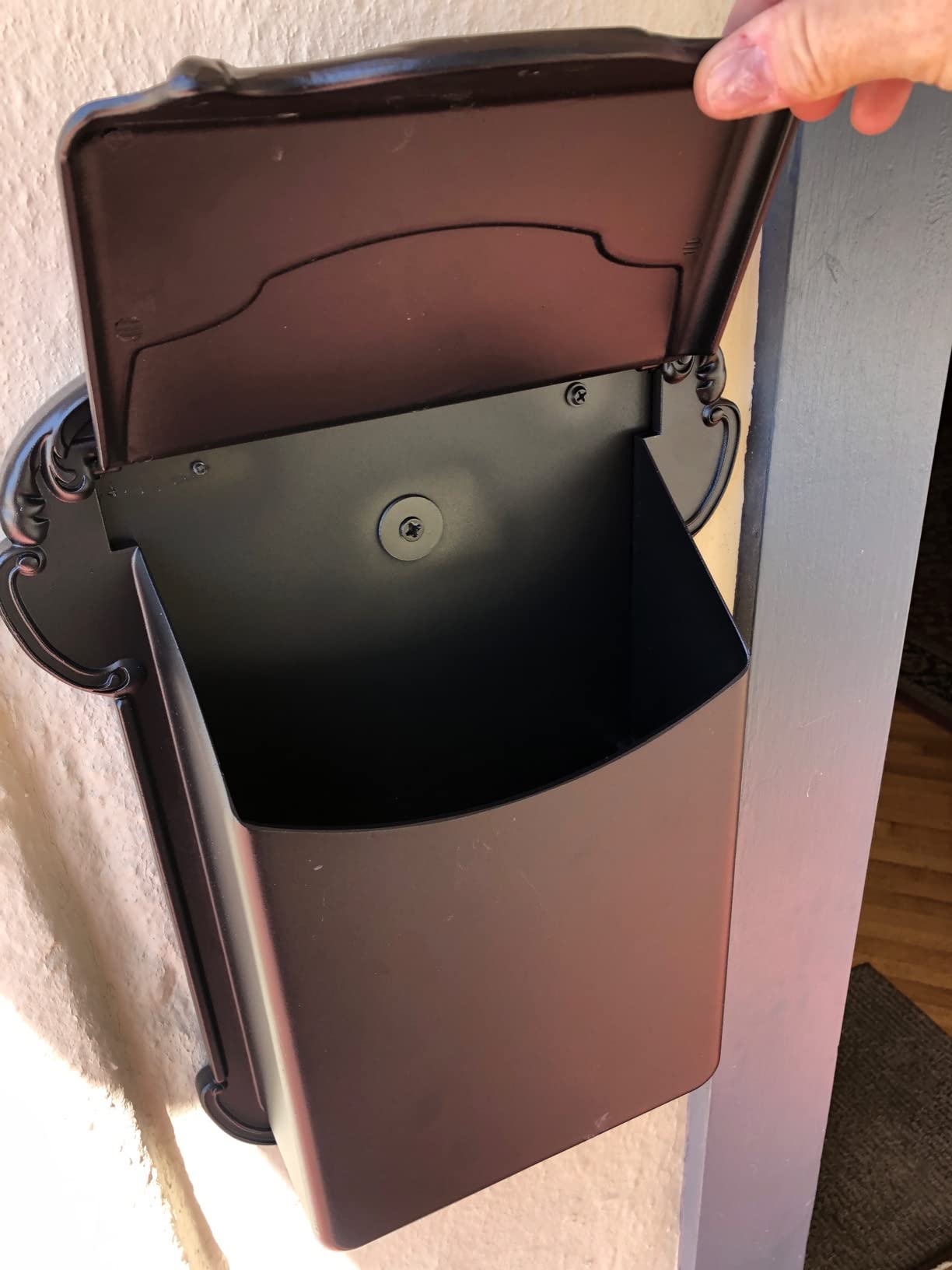 Special Lite Victoria Vertical Wall Mount Mailbox - Black Aluminum Mailbox for Wall Mount - SVV-1013-BLK customer photo 1