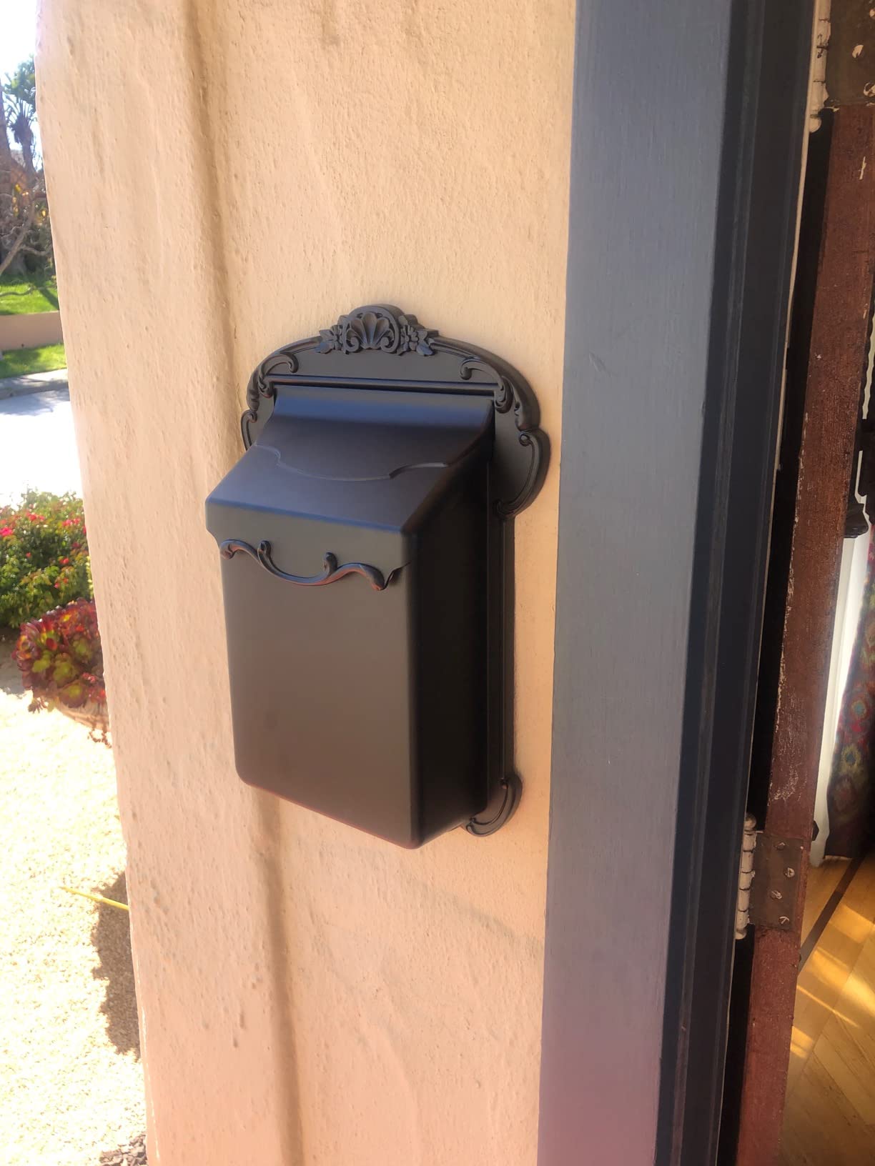 Special Lite Victoria Vertical Wall Mount Mailbox - Black Aluminum Mailbox for Wall Mount - SVV-1013-BLK customer photo 2