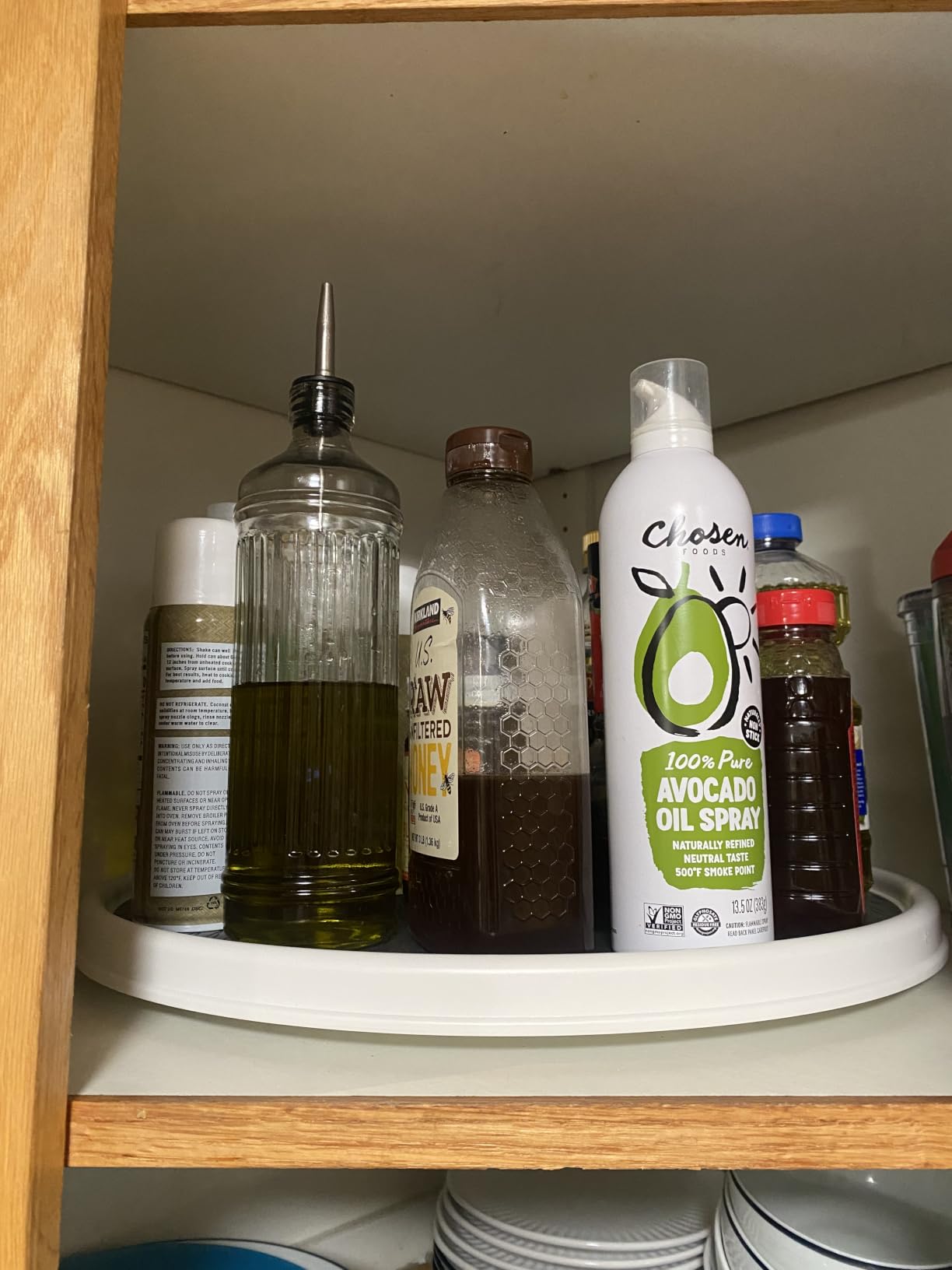 Copco 18 Inch Lazy Susan Turntable Organizer - Nonslip Rotating Cabinet Organizer for Kitchen Pantry, Under Sink, Countertop Storage, Rimmed Edge, Wipe Clean customer photo 1