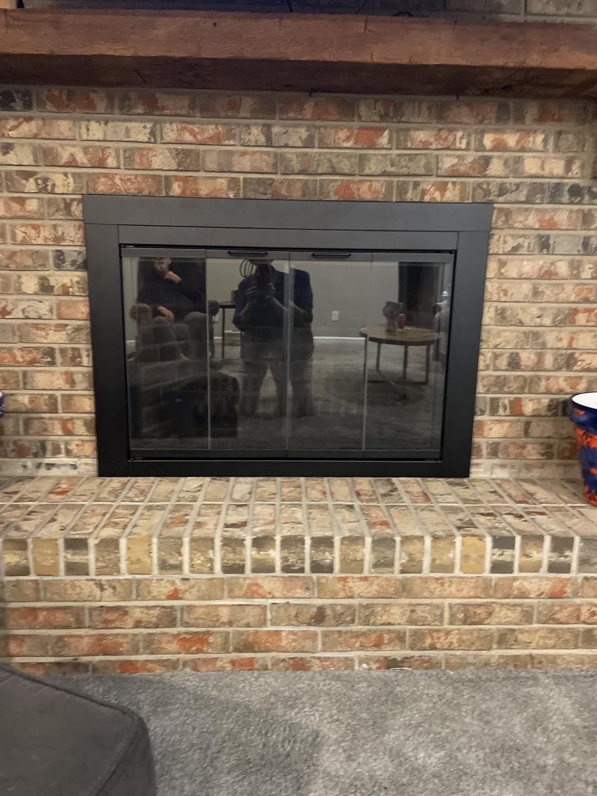 Pleasant Hearth AT-1002 Ascot Fireplace Glass Door, Black, Large customer photo 2