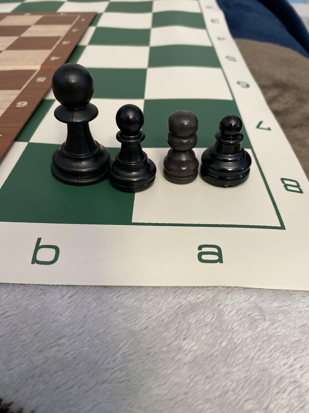 WE Games Chess Set - Tournament Style with 34 Pieces, Vinyl Roll-Up Board, Storage Bag & Equalizer Dice. Ideal for Adults customer photo 1