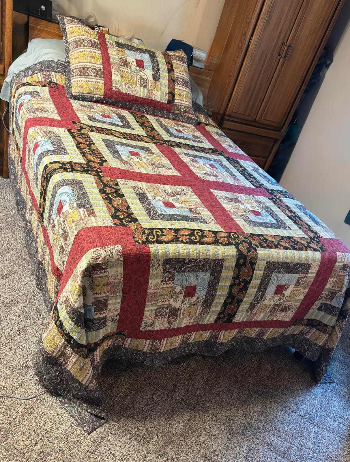 Greenland Home 100% Cotton Fashion Quilt Collection, Prewashed, Reversible Quilt Set, 3-Piece Full/Queen, Katy customer photo 2