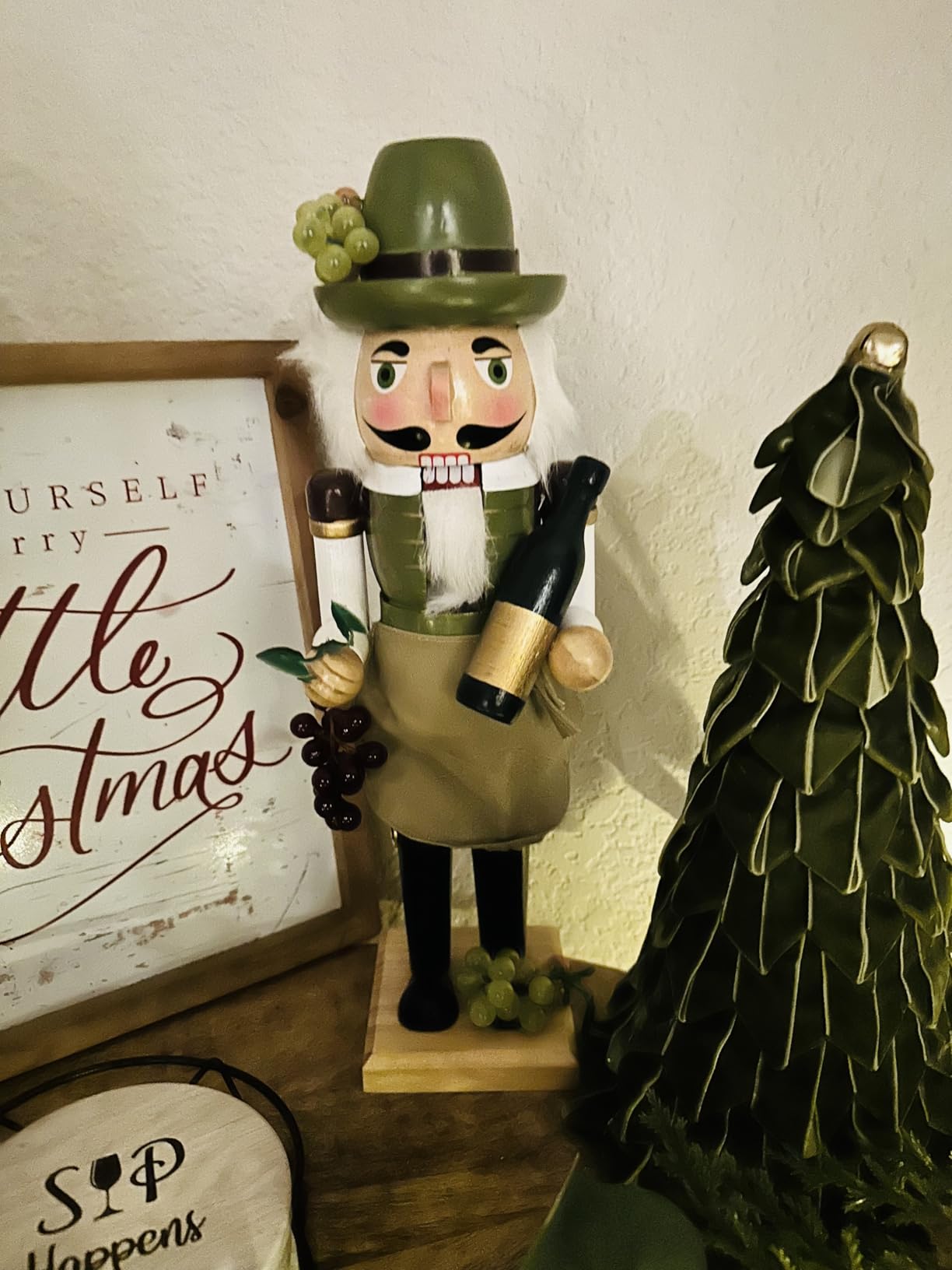 Kurt Adler 15-Inch Wooden Wine Grower Nutcracker customer photo 1