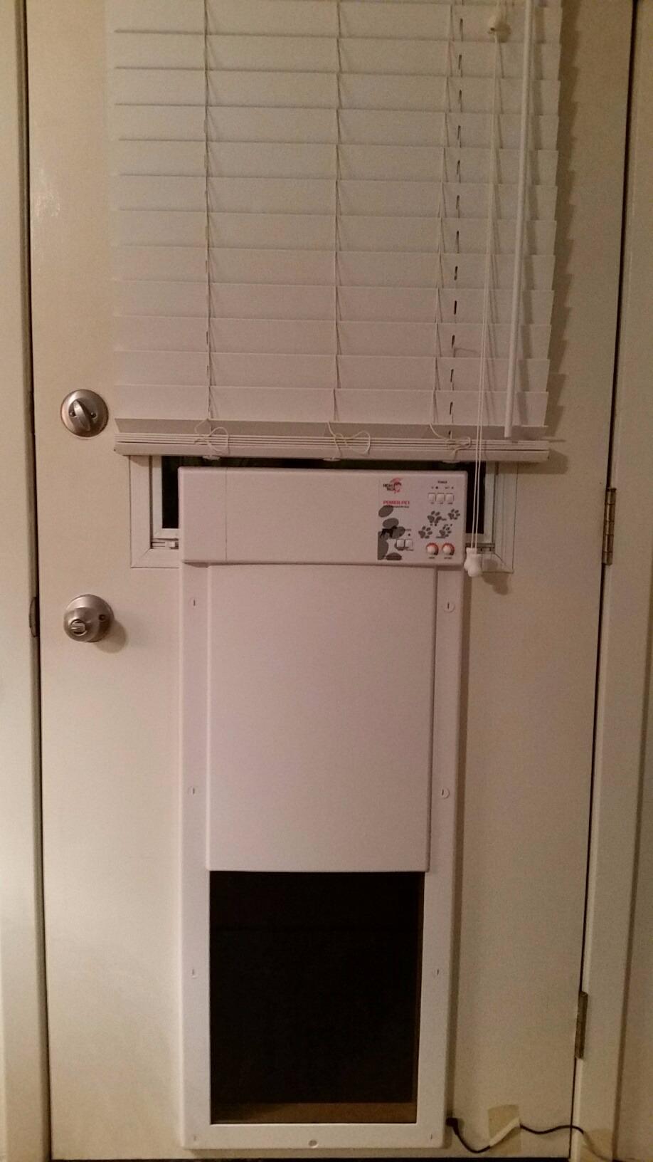 Genuine Power Pet Fully Automatic Pet Door from High Tech Pet Brand. Pet Collar Operated, 4 Way Access, Directional Sensing, Dead Bolt Lock, Air Tight, Quick, Quiet Operation, USA Customer Service customer photo 1