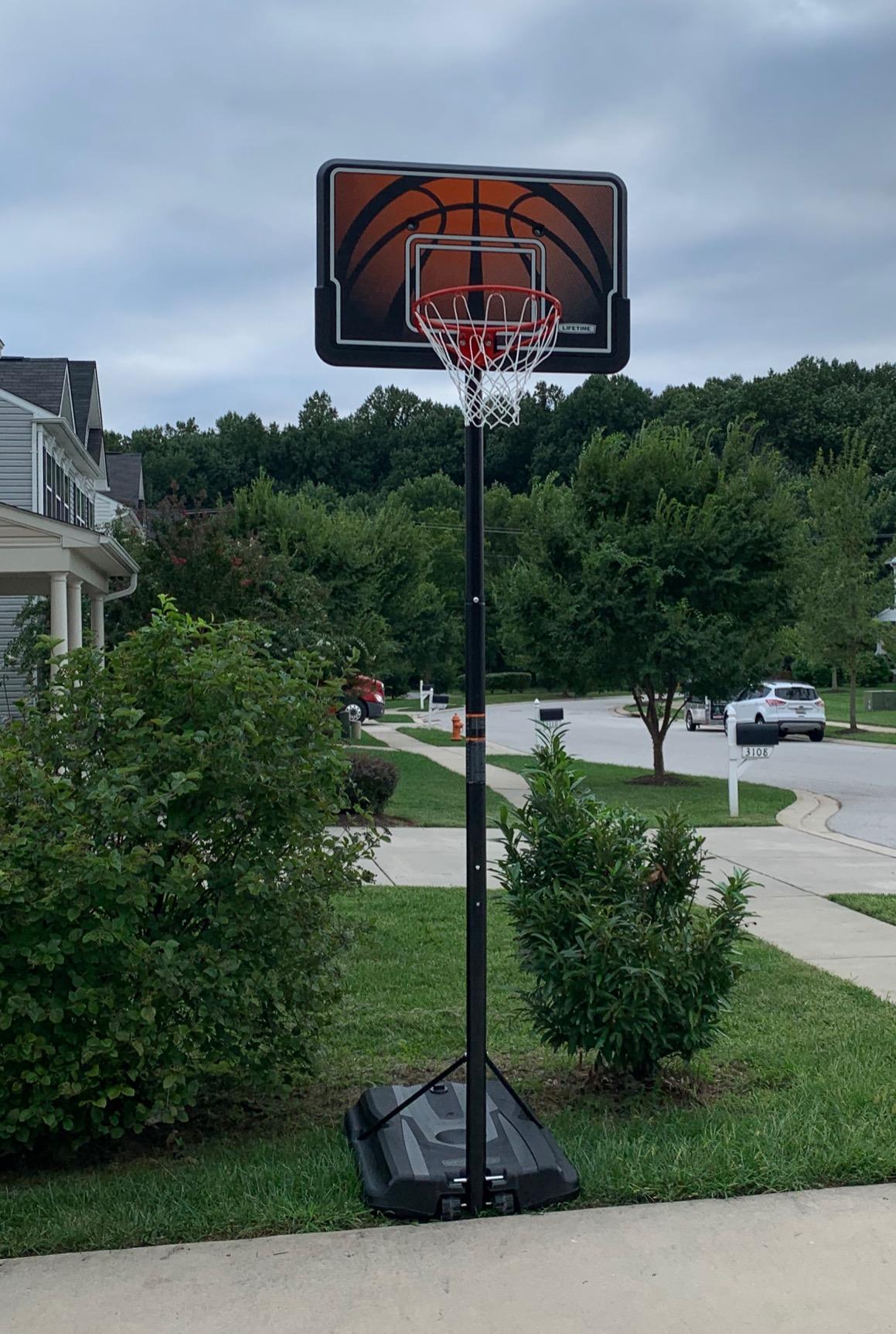 Lifetime Height Adjustable Portable Basketball System, 44 Inch Backboard customer photo 2