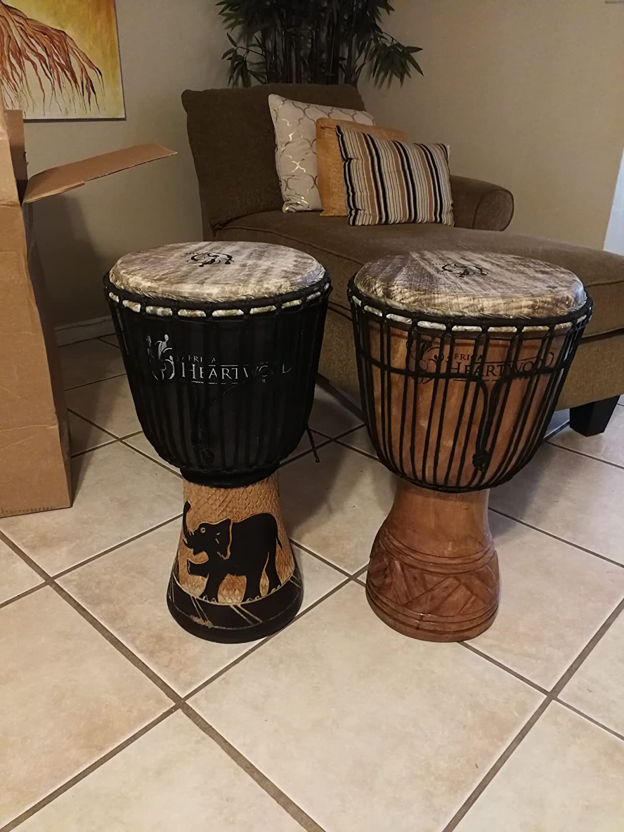 Africa Heartwood Project Hand-Carved Djembe Drum from Ghana - 13