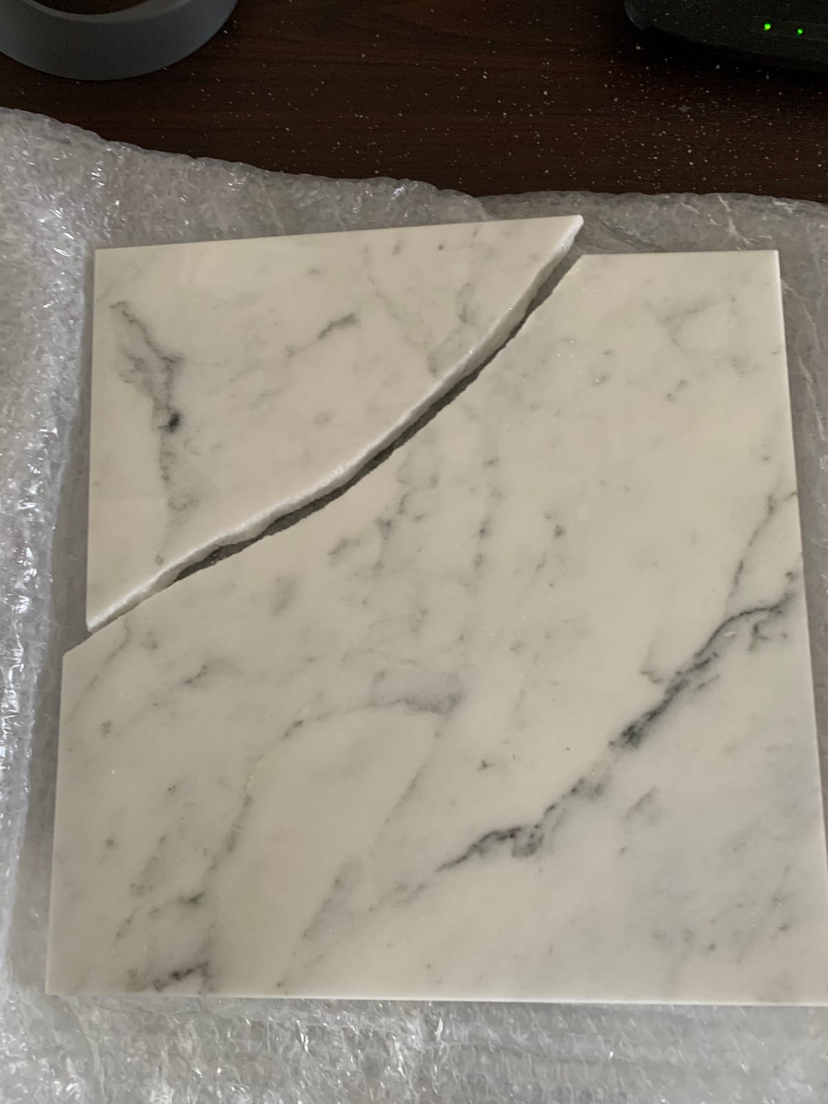 Tenedos Bianco Carrara 12x12 Polished Marble Tile, Italian White Carrera Stone for Bathroom Wall, Shower, Kitchen Backsplash, and Floor Use (1 Piece) customer photo 1