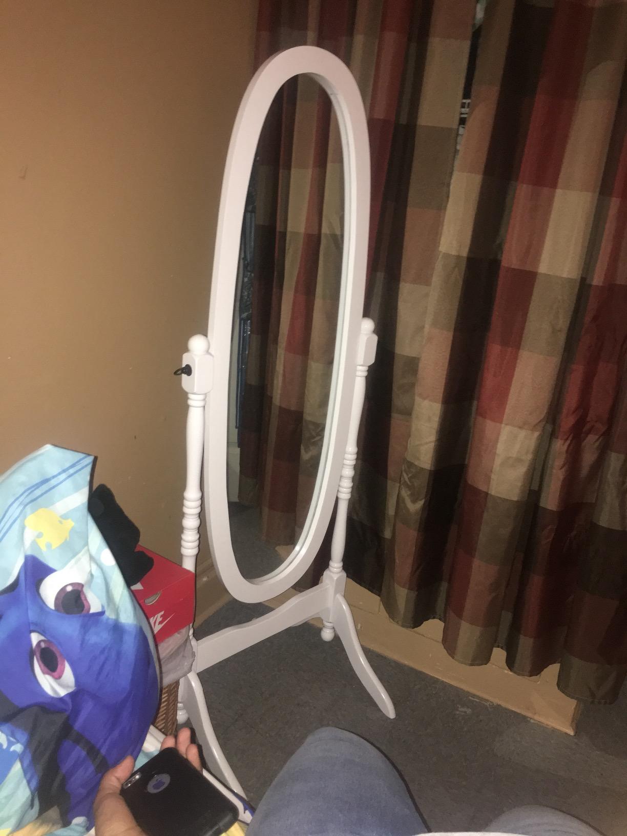 Crown Mark Cheval Mirror, Oak customer photo 1
