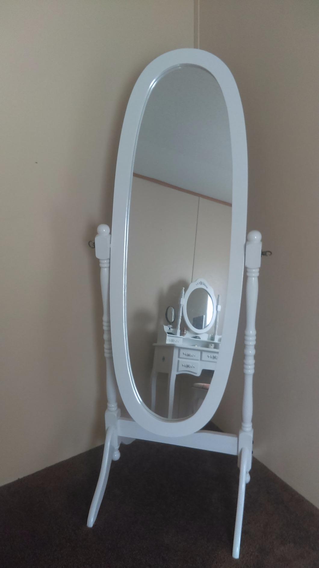 Crown Mark Cheval Mirror, Oak customer photo 2