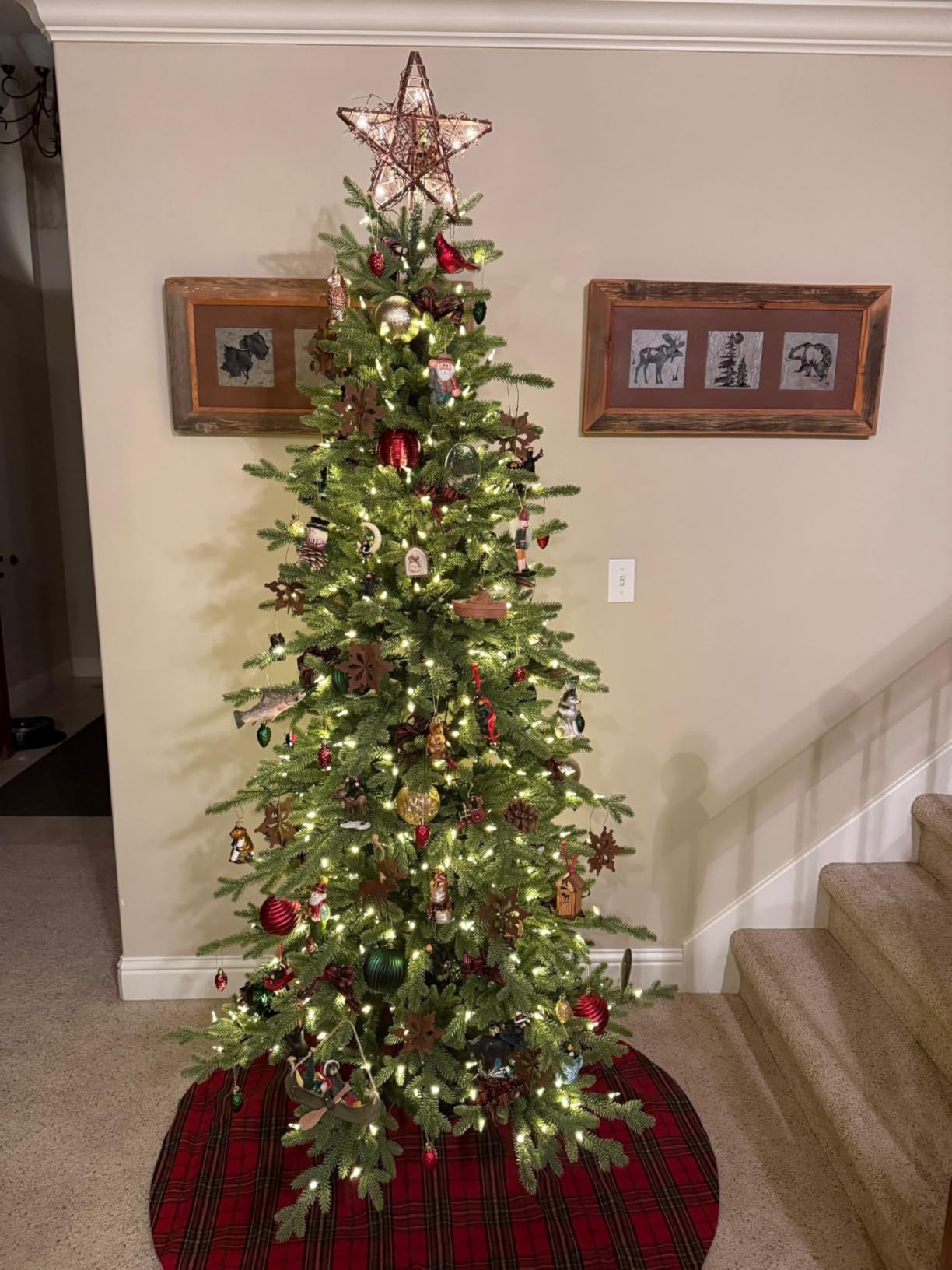 Kurt Adler UL1219/NAT 10 Light Indoor Rattan Natural Star Treetop customer photo 1