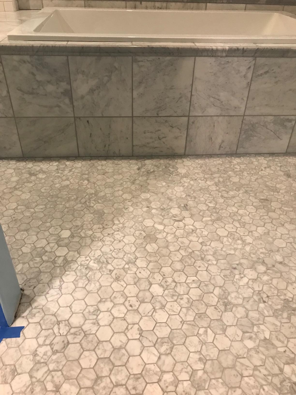 Carrara White Marble 2 inch Hexagon Mosaic Tile Honed Kitchen Bath Wall Floor Backsplash Shower (1 Sheet) customer photo 2
