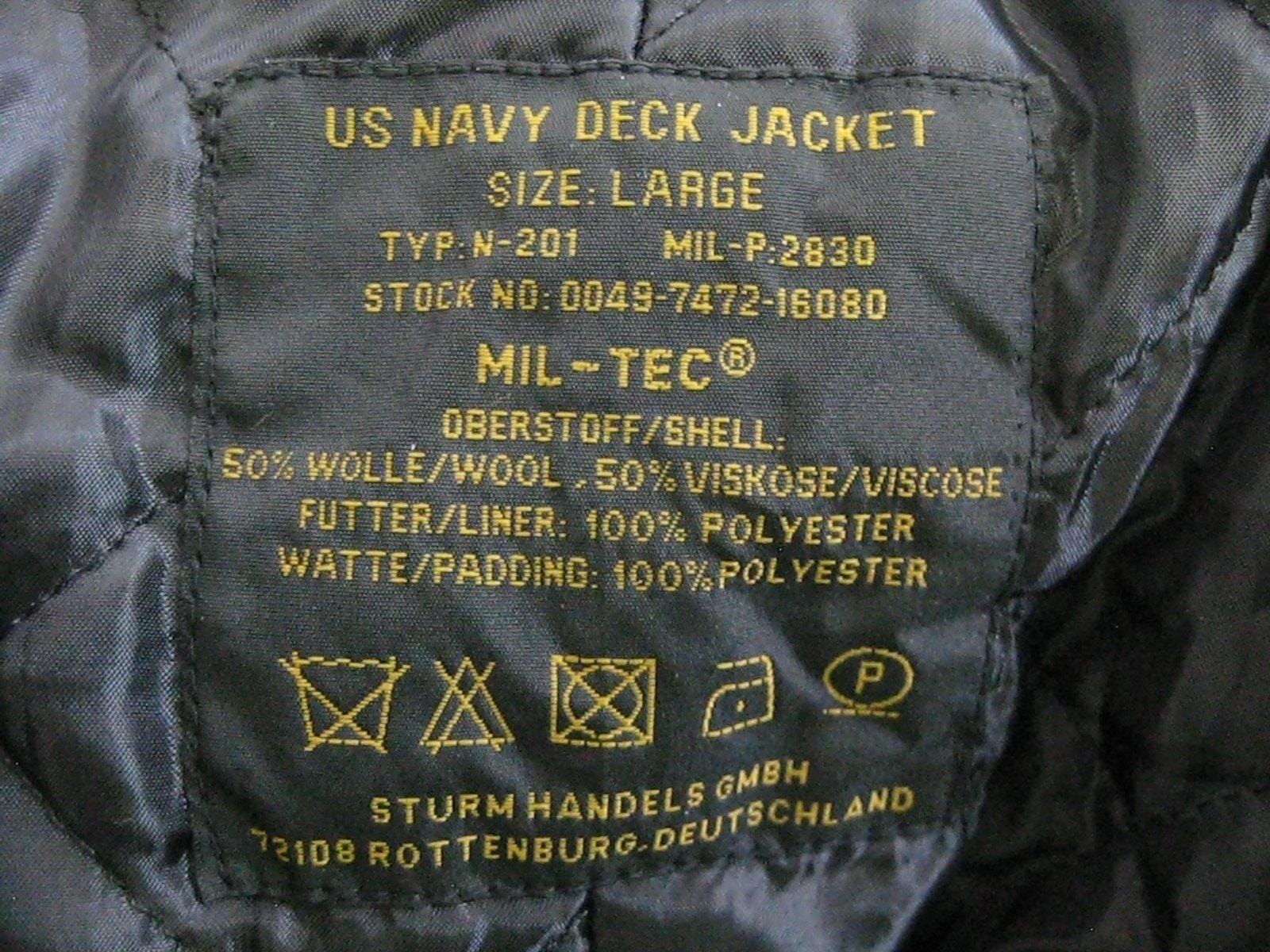 Mil-Tec Us Navy Pea Coat Tuch Men's Jacket customer photo 2