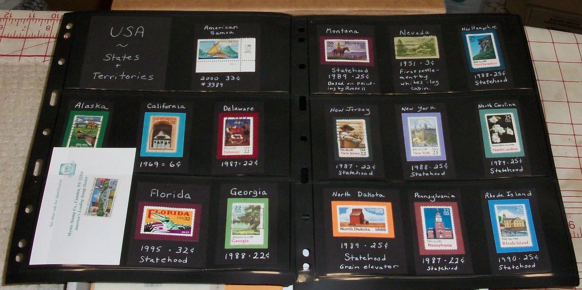 LIGHTHOUSE- VARIO Stamp Pages for Stamp Albums, Black 9-Hole Binder Pages with 8 Pockets for Stamp Collection - Pack of 25 customer photo 1
