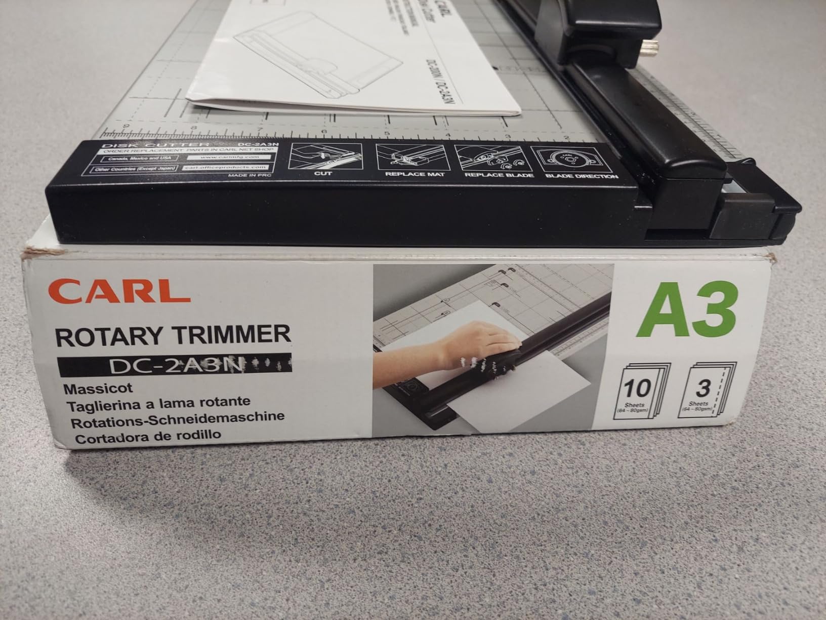 Carl 12 inch DC-200N Premium Rotary Paper Trimmer, Metal Base, 15 Sheet Cutting Capacity customer photo 1