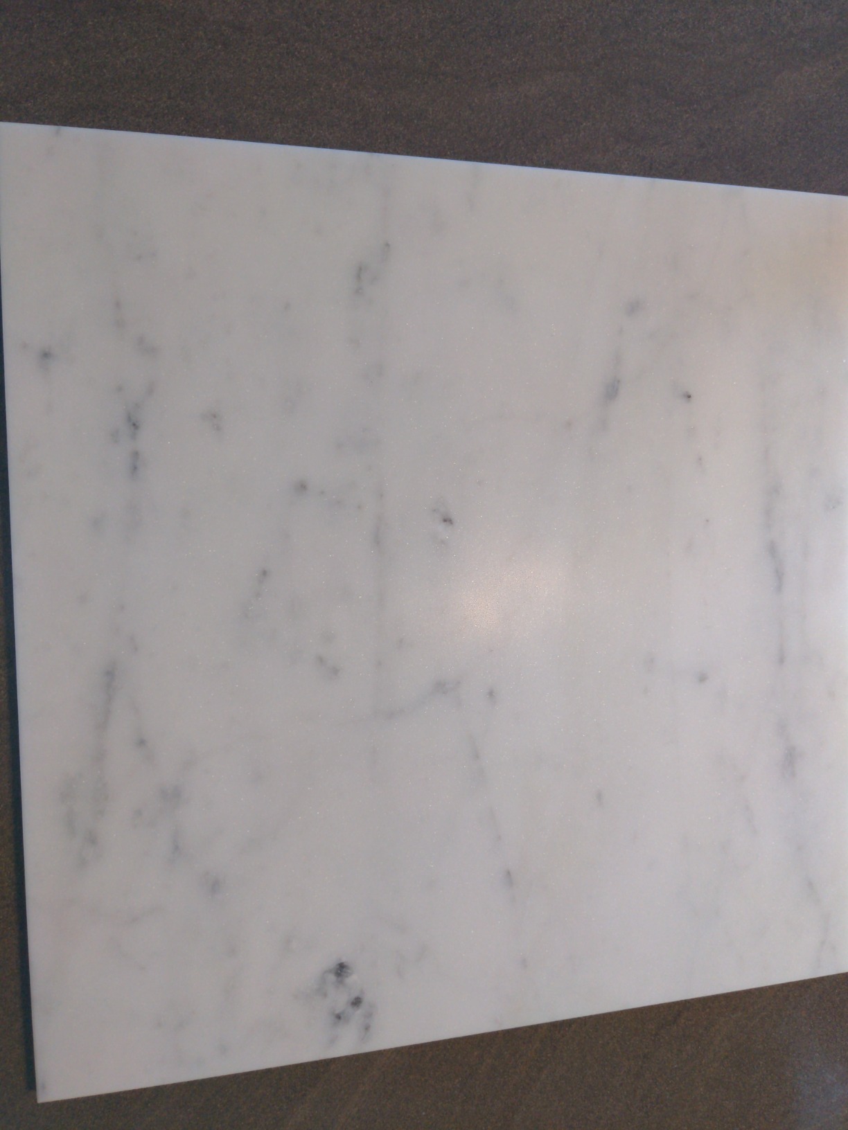 Tenedos Carrara Bianco Italian White 12x12 Marble Tile, Honed Matte Finish, Unpolished Surface, for Bathroom, Kitchen, Floor and Wall Use (1 Piece) customer photo 2