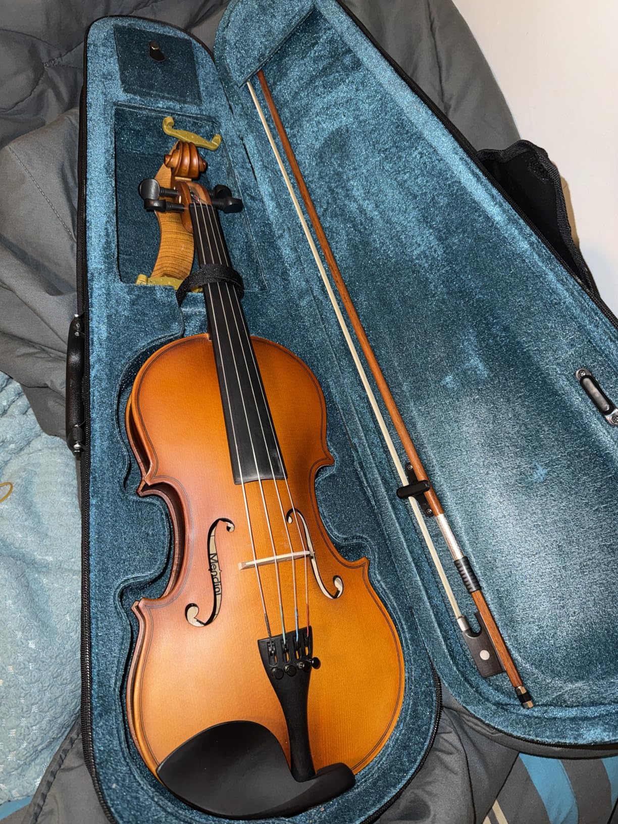 Mendini by Cecilio 14 Inch Solid Wood Acoustic Viola Set, Natural Varnish | Hand Carved Acoustic Viola Kit with Hard Case, Bow, Rosin, Viola Bridge, Extra Viola Strings for Beginners customer photo 2