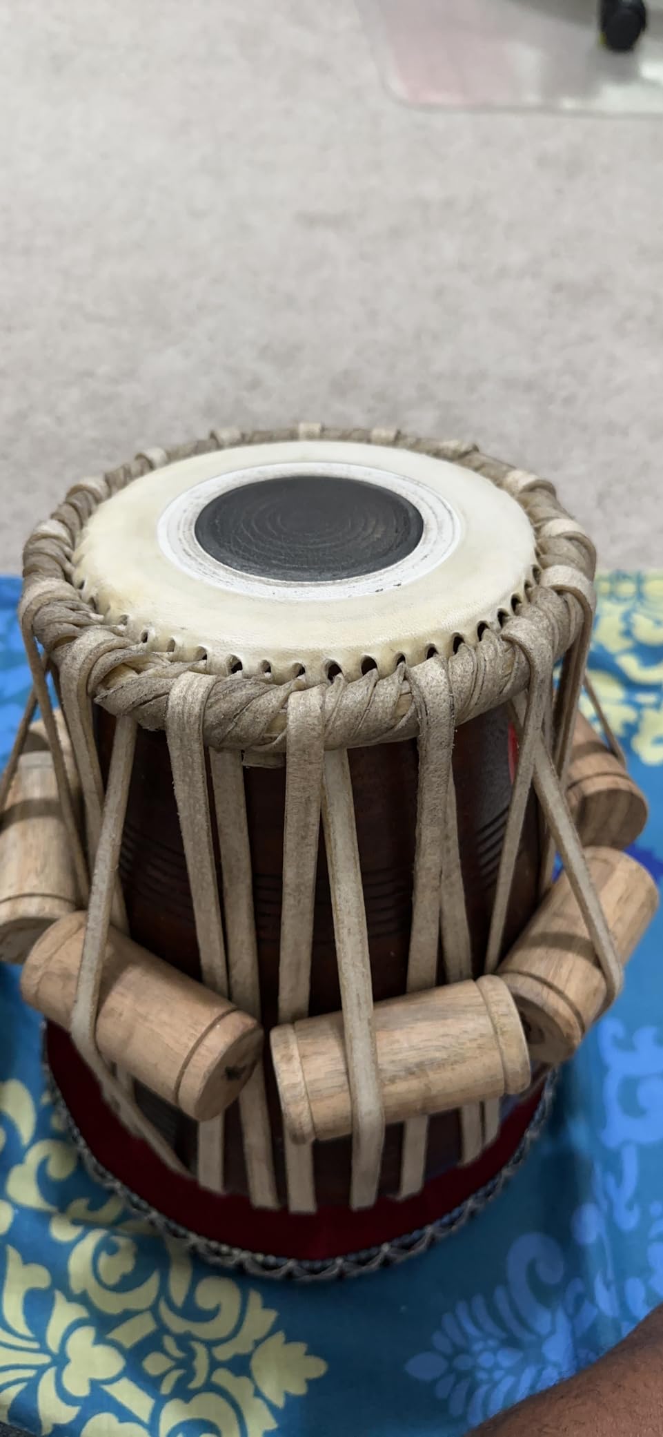 Student Tabla Set, Steel Bayan, Finest Sheesham Dayan, Carry Bag, Hammer, Cushions (PDI-IB) customer photo 2
