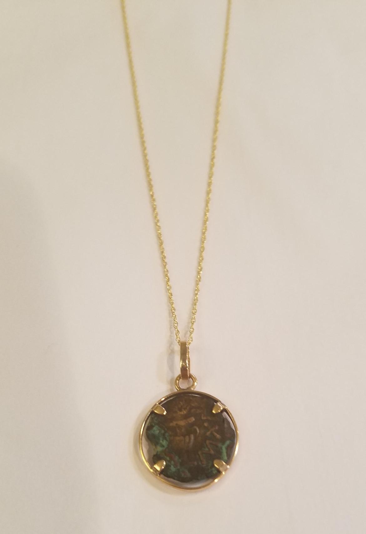Womens Classic Rope Chain - 14k Yellow Gold Pendant Necklace, Spring Ring customer photo 1