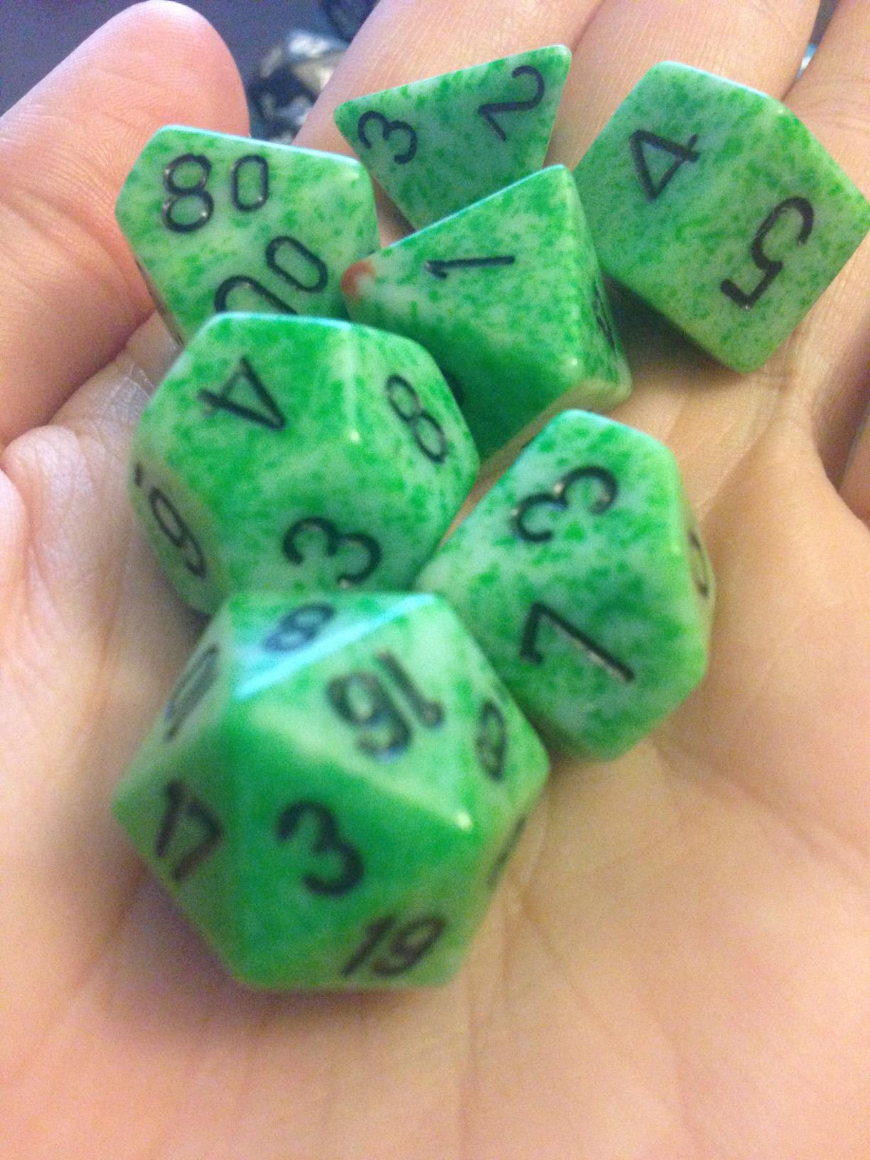 Chessex Pound O Dice | 1 lb Bulk Polyhedral Assortment with Approx 100 Factory Seconds Plus Bonus 7-Die RPG Set | for DND Pathfinder and Tabletop Gaming | Mixed Colors and Styles customer photo 1
