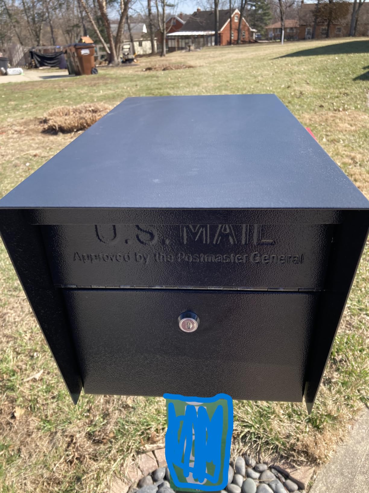 Mail Boss Mail Manager Modern Locking Post Mount Mailbox, USPS Approved (7506, Black, Large) customer photo 2