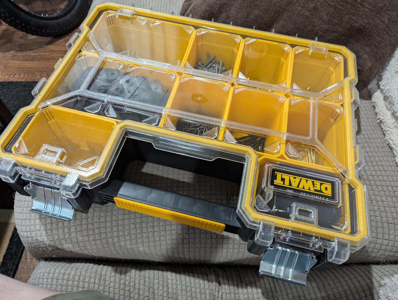 DEWALT Small Parts Organizer, Hardware Storage Box with Removable Dividers, 10-Compartment (DWST14825) customer photo 2
