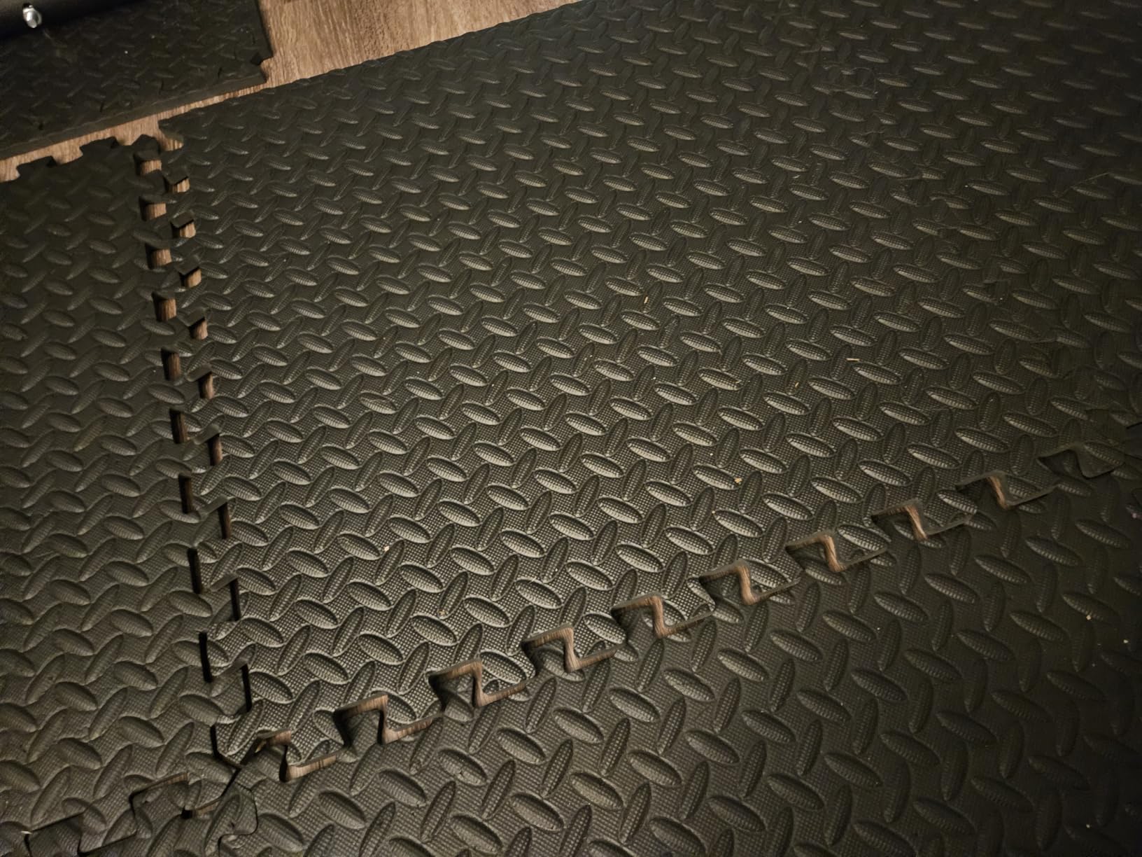 ProsourceFit Exercise Puzzle Mat 1/2-inch, EVA Interlocking Foam Floor Tiles for Home Gym, Workout Equipment, Kids Play Areas, Black, 24 SQ FT - 6 Tiles customer photo 1