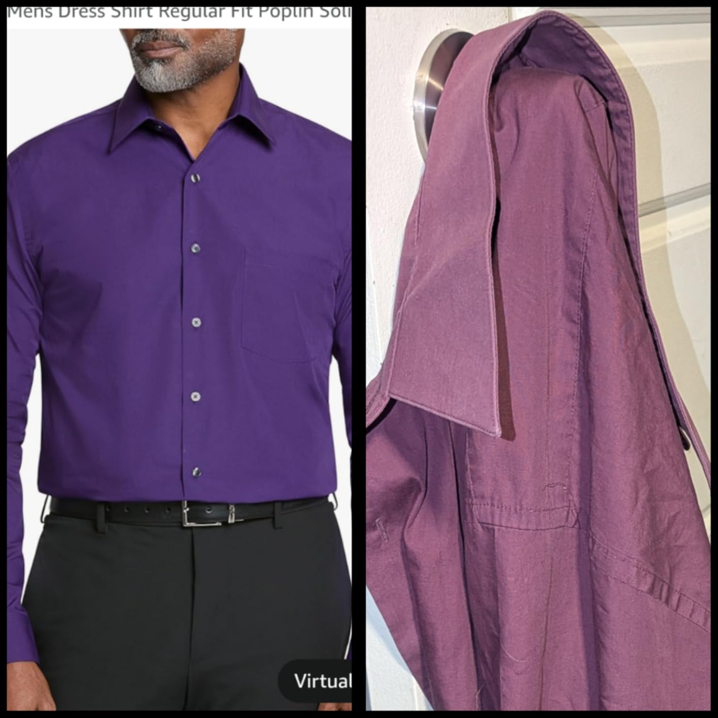 Van Heusen Mens Dress Shirt Regular Fit Poplin Solid customer photo 1