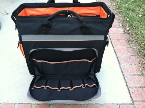 Klein Tools 55452RTB Tool Bag, Water Resistant Tool Storage Organizer Rolls on Rugged 6-Inch Wheels, 24 Pockets, Load Tested to 200-Pound customer photo 1