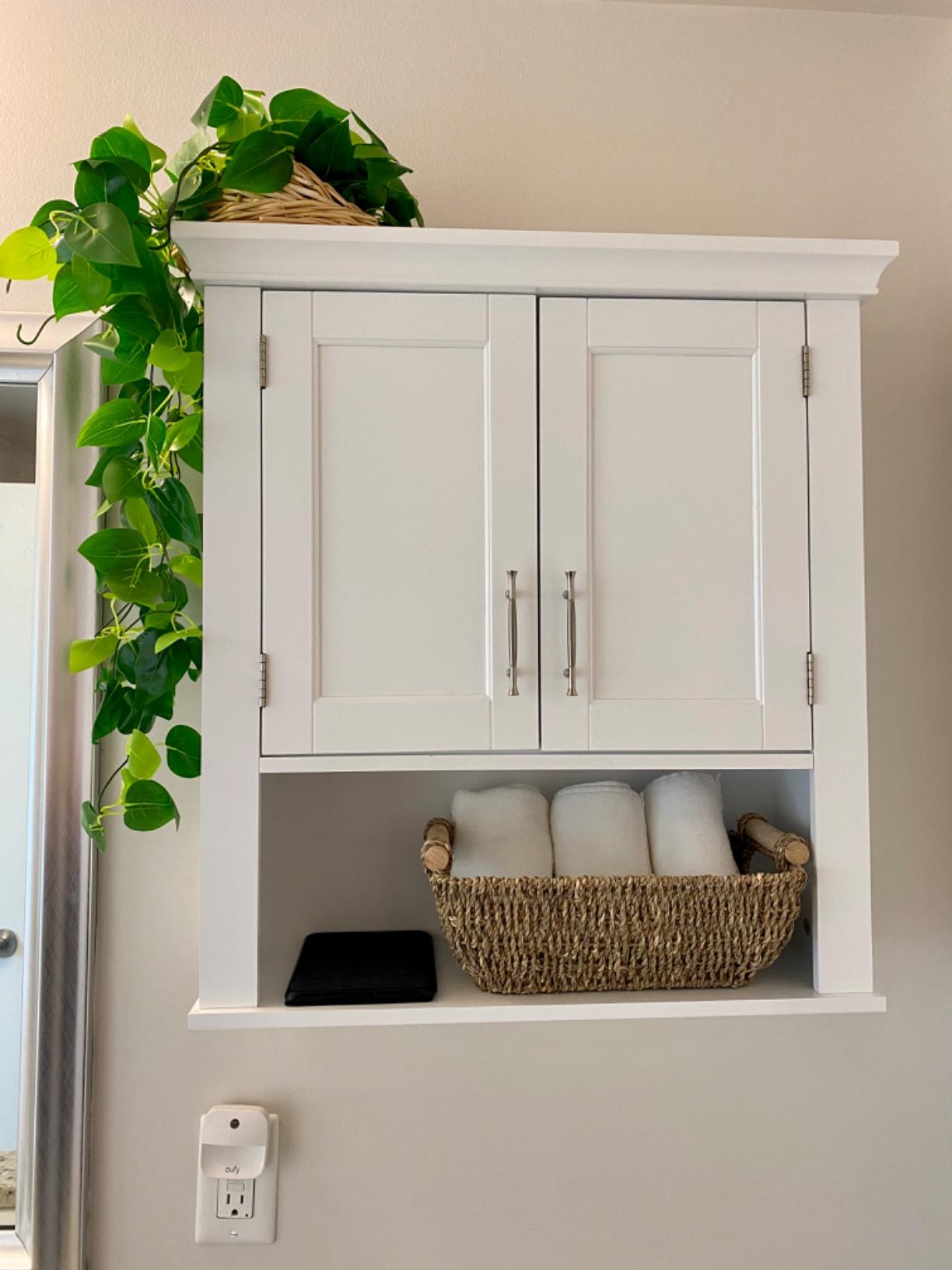 RiverRidge Somerset Two-Door Bathroom Wall Mount Medicine Cabinet, White | Open Display Shelf, Adjustable Interior Shelf, Two-Tone Handles, Space-Saving, Laundry Storage customer photo 1