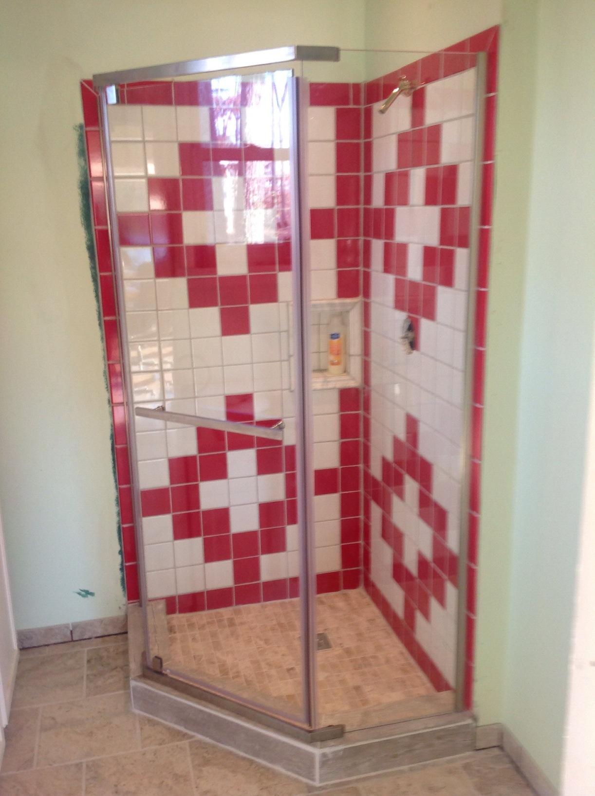 DreamLine Prism 36 1/8 in. x 72 in. Frameless Neo-Angle Pivot Shower Enclosure in Brushed Nickel, SHEN-2136360-04 customer photo 1