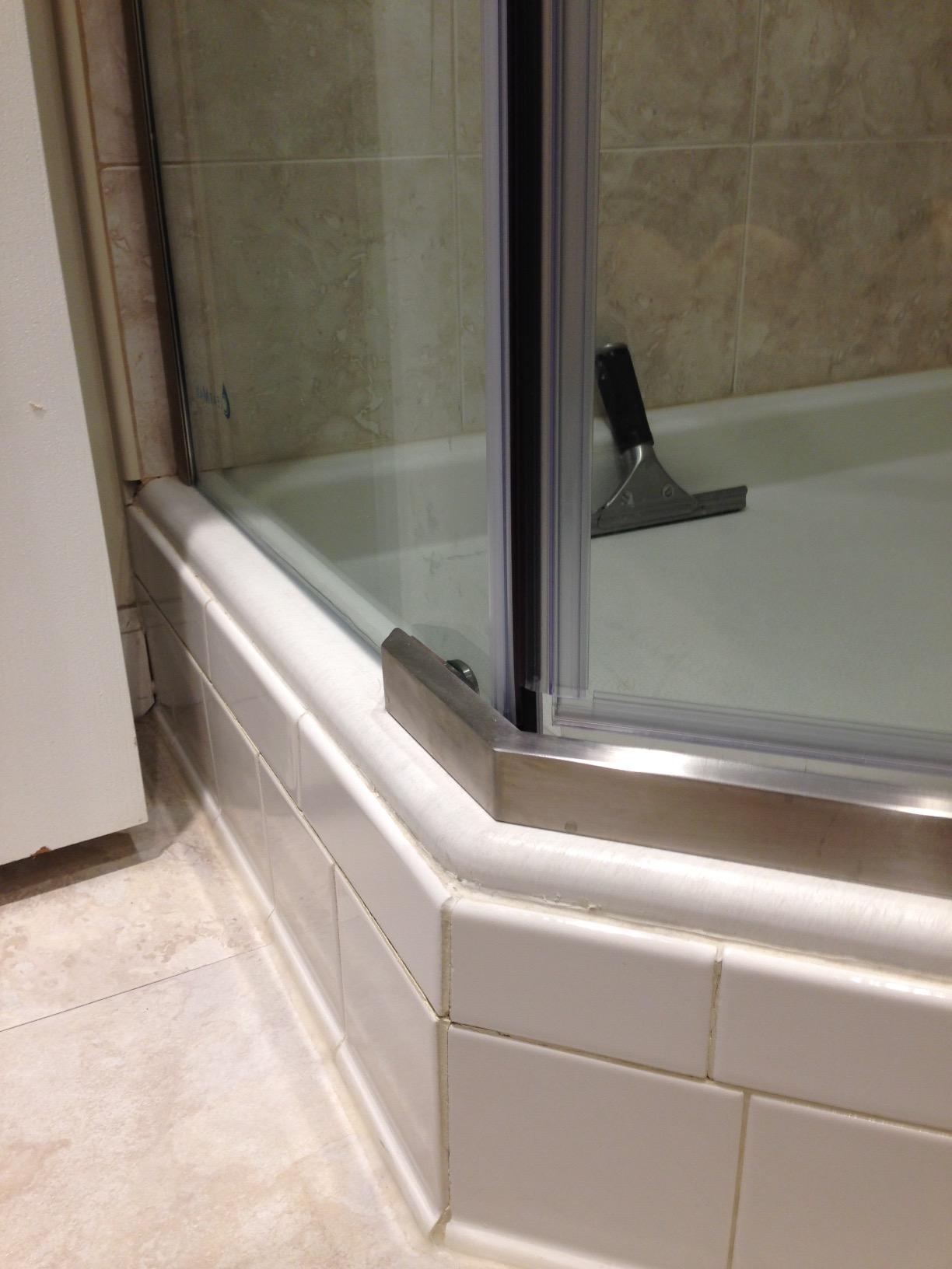 DreamLine Prism 36 1/8 in. x 72 in. Frameless Neo-Angle Pivot Shower Enclosure in Brushed Nickel, SHEN-2136360-04 customer photo 2