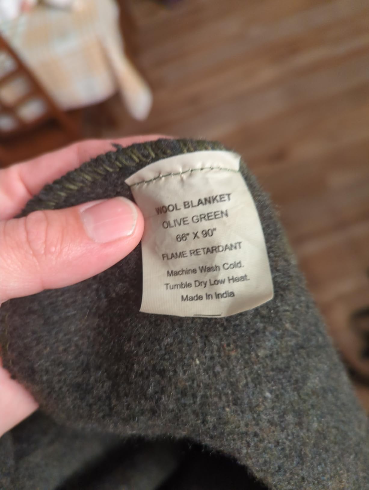 Olive Drab Green Warm Fire Retardant Blanket, 66
