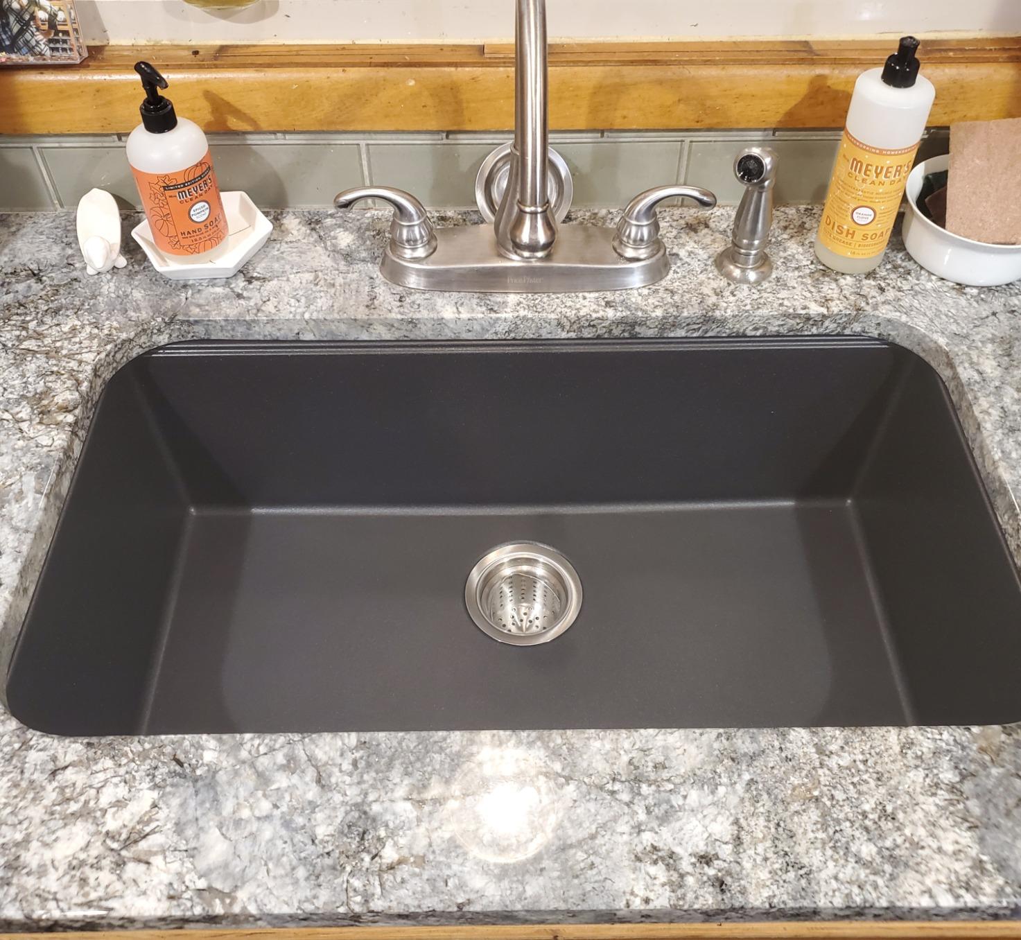 KRAUS Black Onyx 31 in Undermount Granite Kitchen Sink KGU-413B customer photo 1