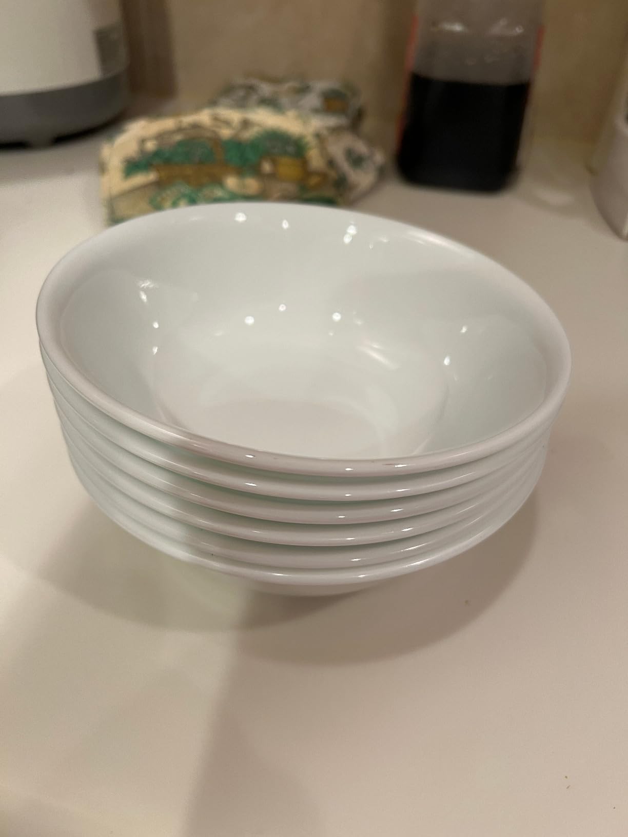 Corelle Vitrelle 6-Piece Soup/Cereal Bowl Set Triple Layer Glass and Chip Resistant, 18-Oz Lightweight Round Bowls, Winter Frost White customer photo 2
