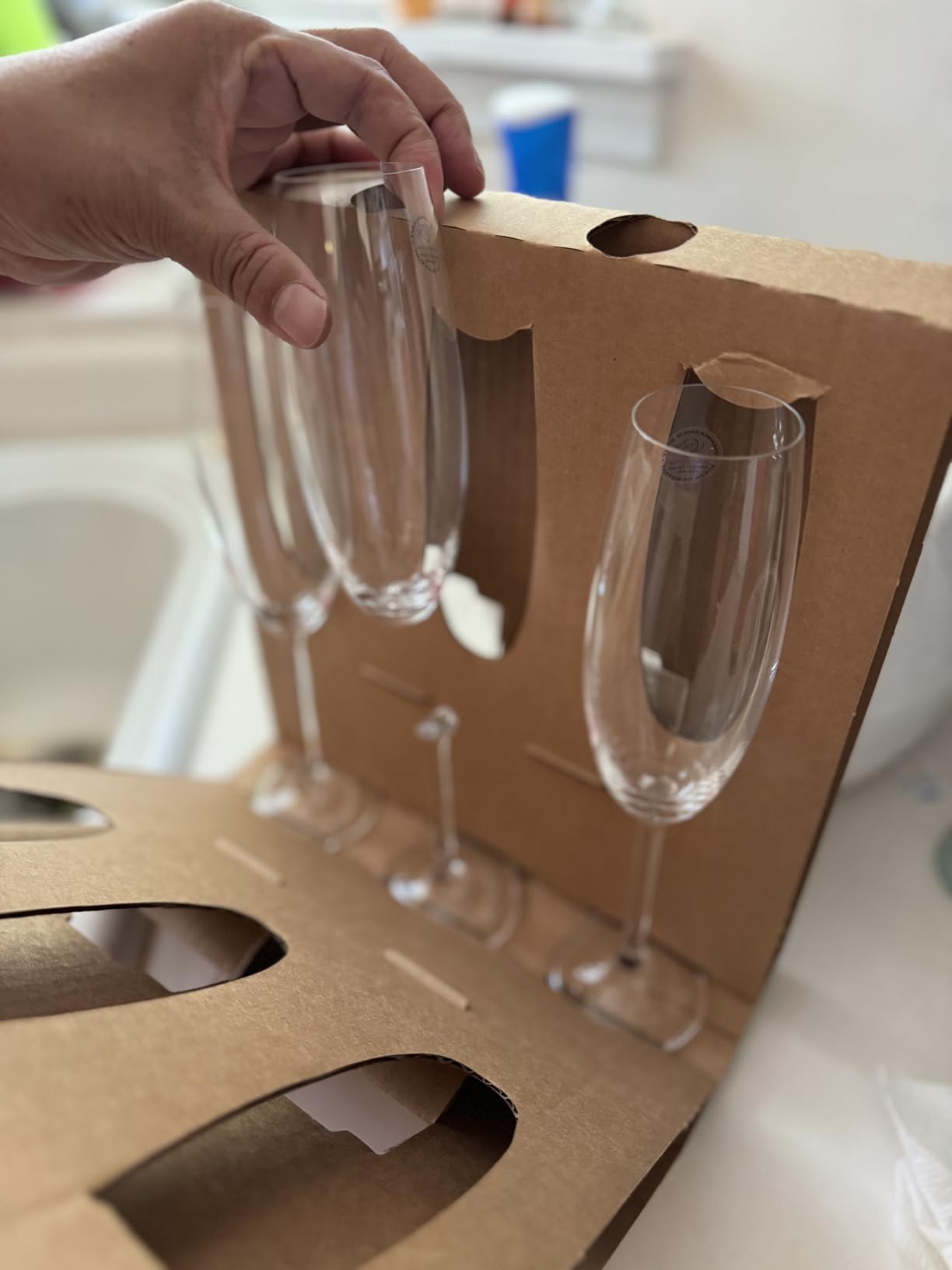 Lenox Tuscany Classics Champagne Flutes, 8oz, Set of 6 | european glass, 8oz capacity, dishwasher safe | 10 inch height | wedding and new year's hosting gift customer photo 2