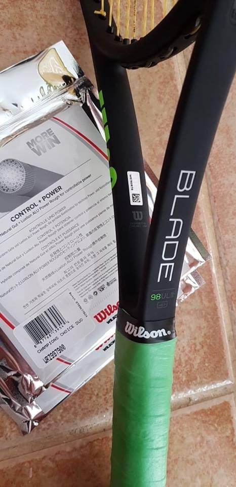 Wilson Champion's Choice Duo Tennis String - Set, Grey/White customer photo 2
