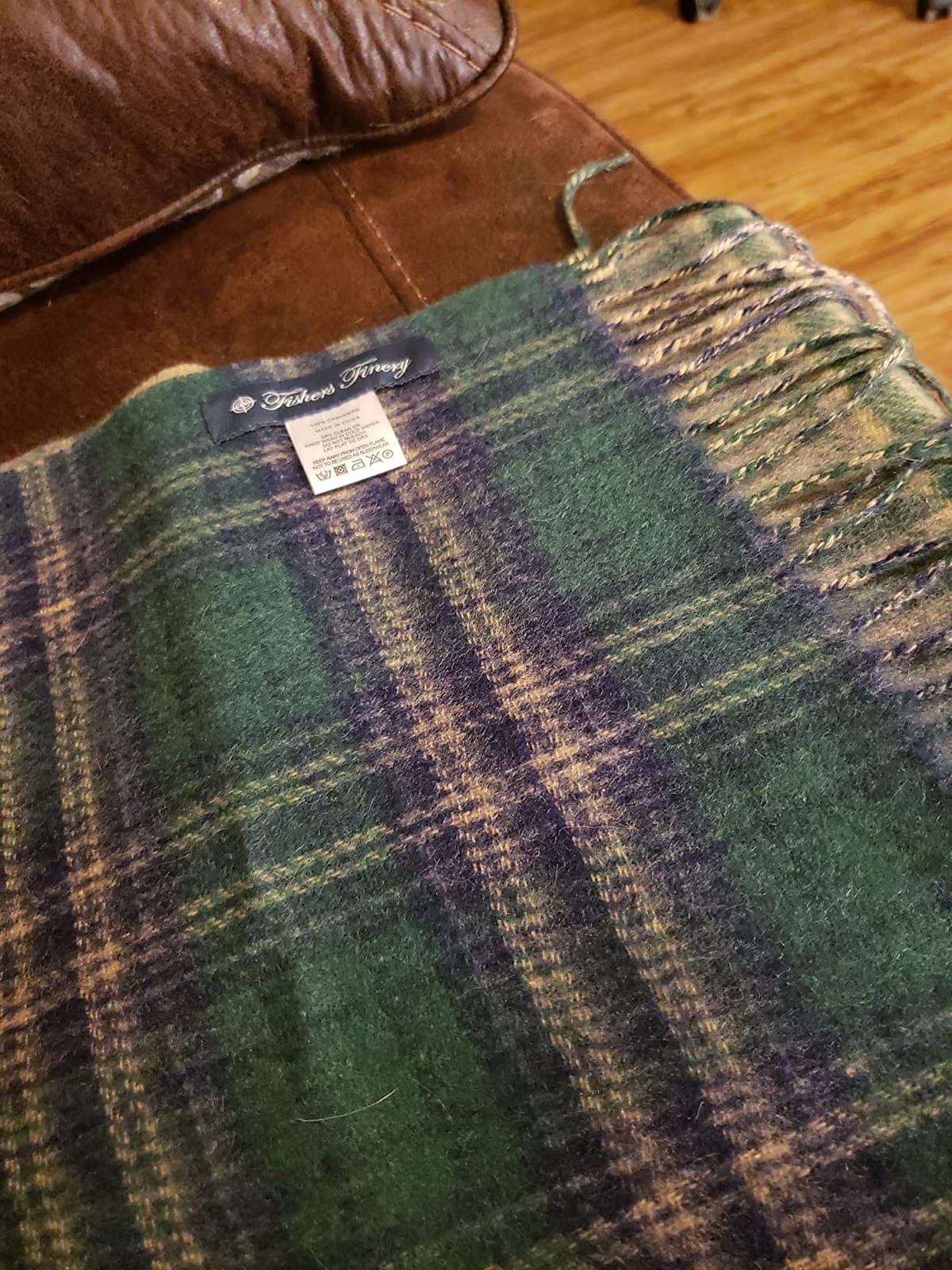 Fishers Finery Men's 100% Pure Cashmere Winter Scarf; 2-Ply Ultra Plush customer photo 1