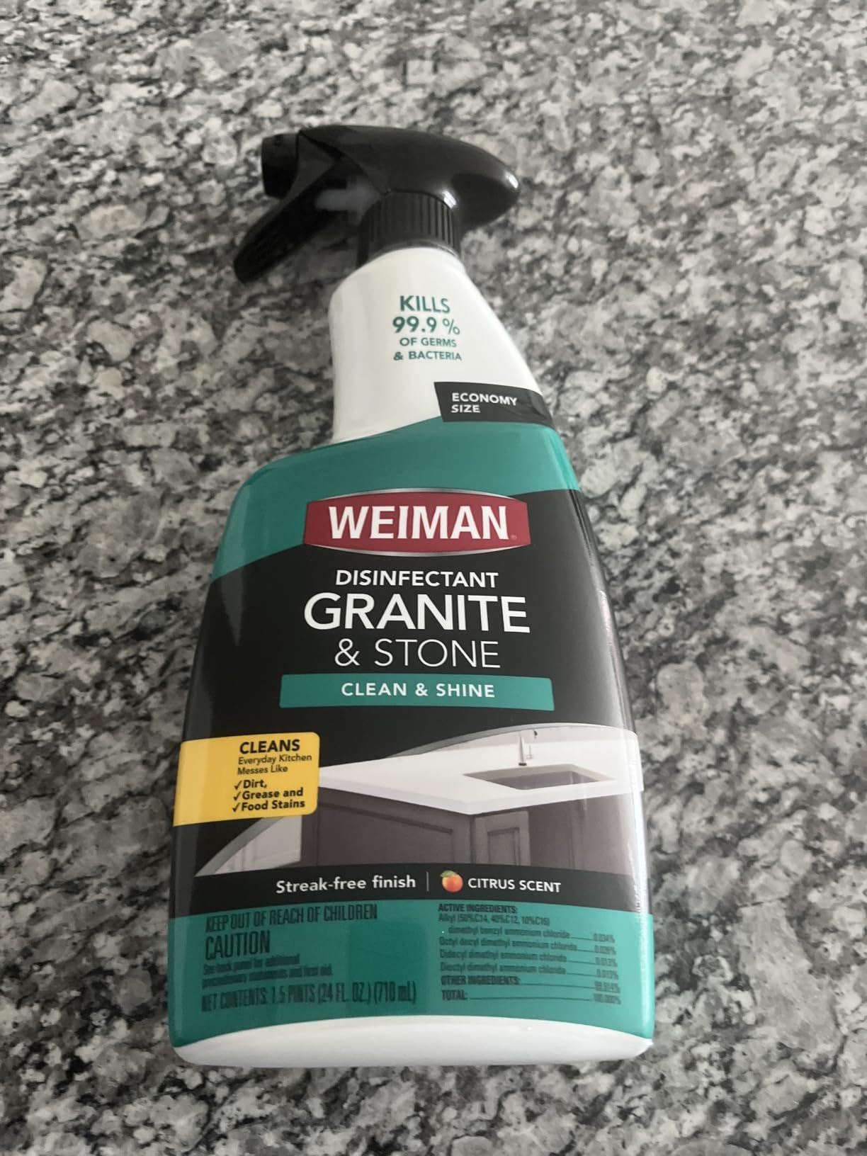 Weiman Disinfectant Granite Daily Clean & Shine, 24 Fl Oz (Pack of 1) customer photo 1