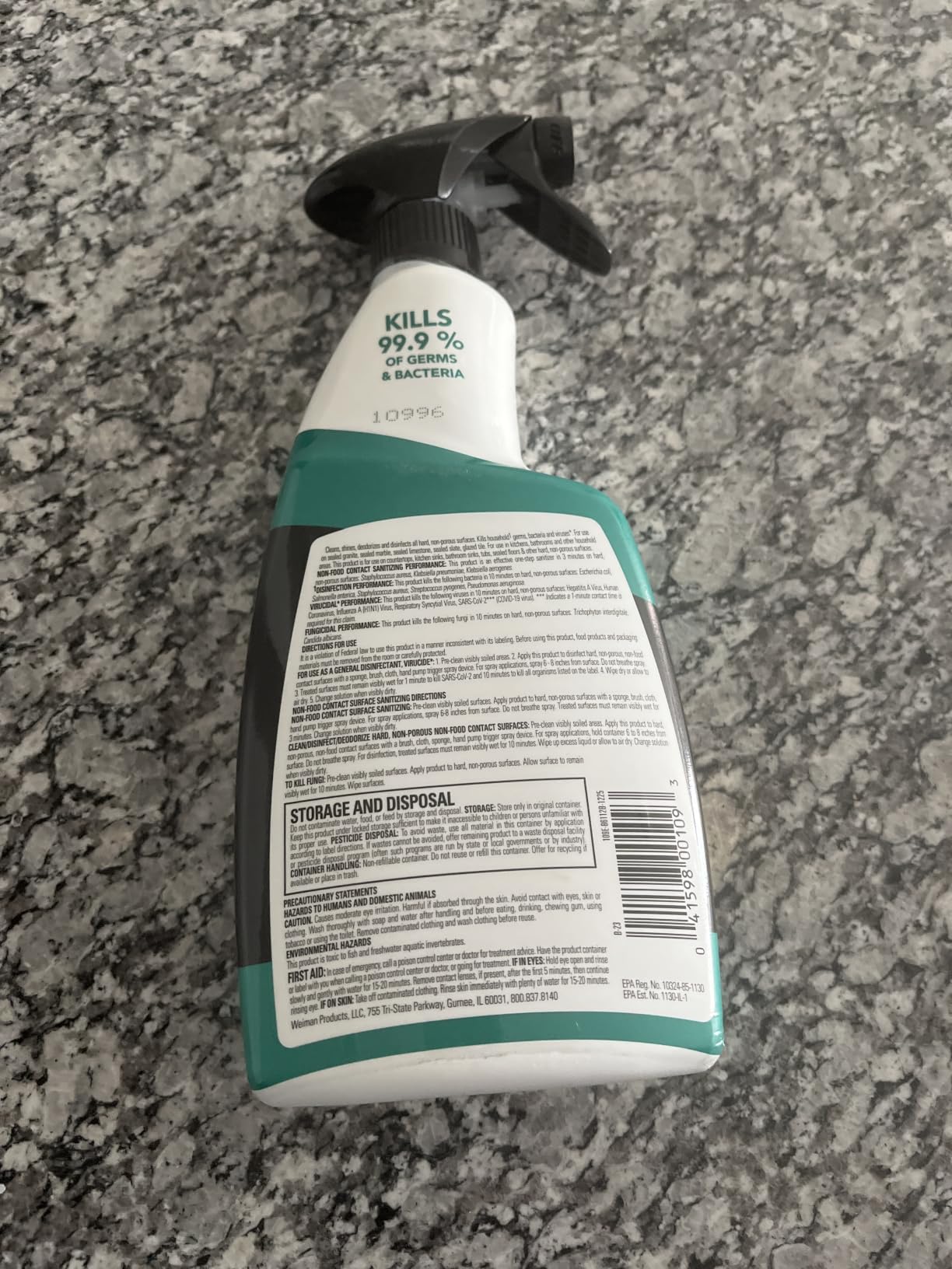 Weiman Disinfectant Granite Daily Clean & Shine, 24 Fl Oz (Pack of 1) customer photo 2