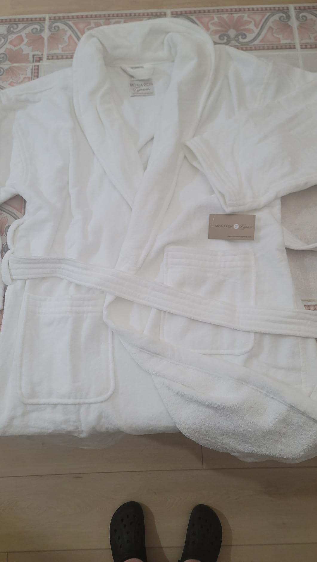 Marriott Terry Velour Bathrobe - Luxury 100% Cotton Hotel Spa Robe - Plush, Absorbent, Machine Washable - Shawl Collar, One Size customer photo 1