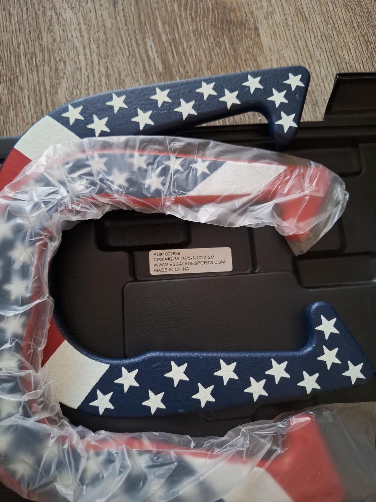 Triumph Forged and Steel Horseshoe Set Complete with 4 Horseshoes, 2 Stakes - Patriotic or Blue and Grey Colors - Perfect Addition for Parties and Outdoor Gatherings customer photo 1