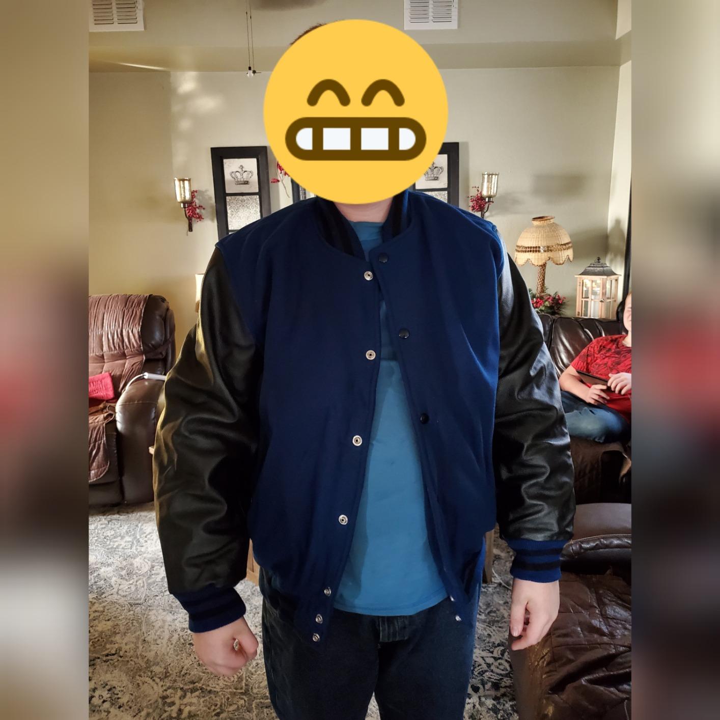 Stewart & Strauss Varsity Letterman Jacket, Wool and Leather customer photo 1