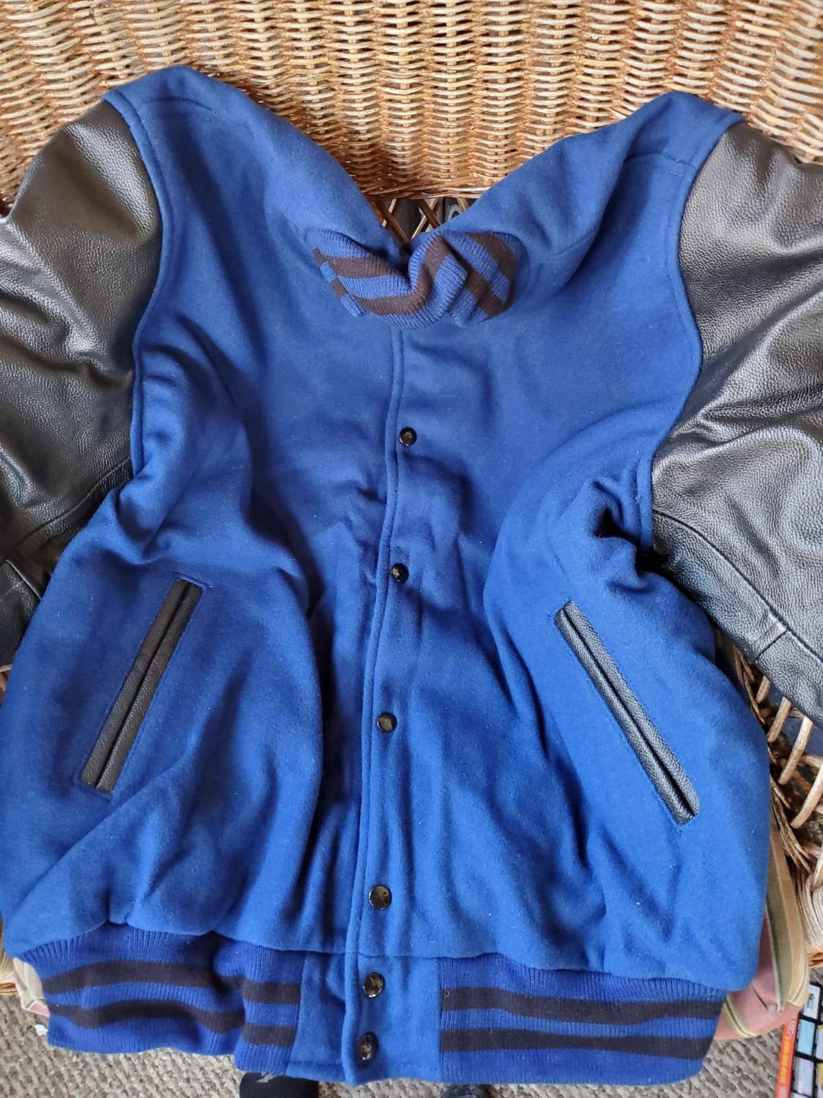 Stewart & Strauss Varsity Letterman Jacket, Wool and Leather customer photo 2