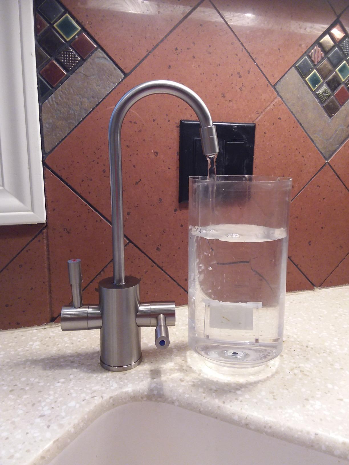 Ready Hot Manual Dial Instant Hot Water Dispenser, Hot & Cold Faucet Nickel | Instant Near-Boiling Water, Manual Dial 140-200F, 2.5-Qt Tank, Dual Hot And Cold Brushed Nickel Faucet (41-RH-200-F560-BN) customer photo 2