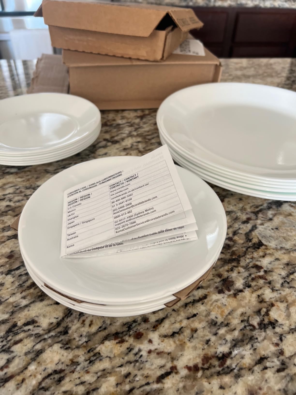 Corelle Vitrelle 6-Piece Salad Appetizer Plate Set Triple Layer Glass and Chip Resistant, 6-3/4-Inch Lightweight Round Plates, Winter Frost White customer photo 2