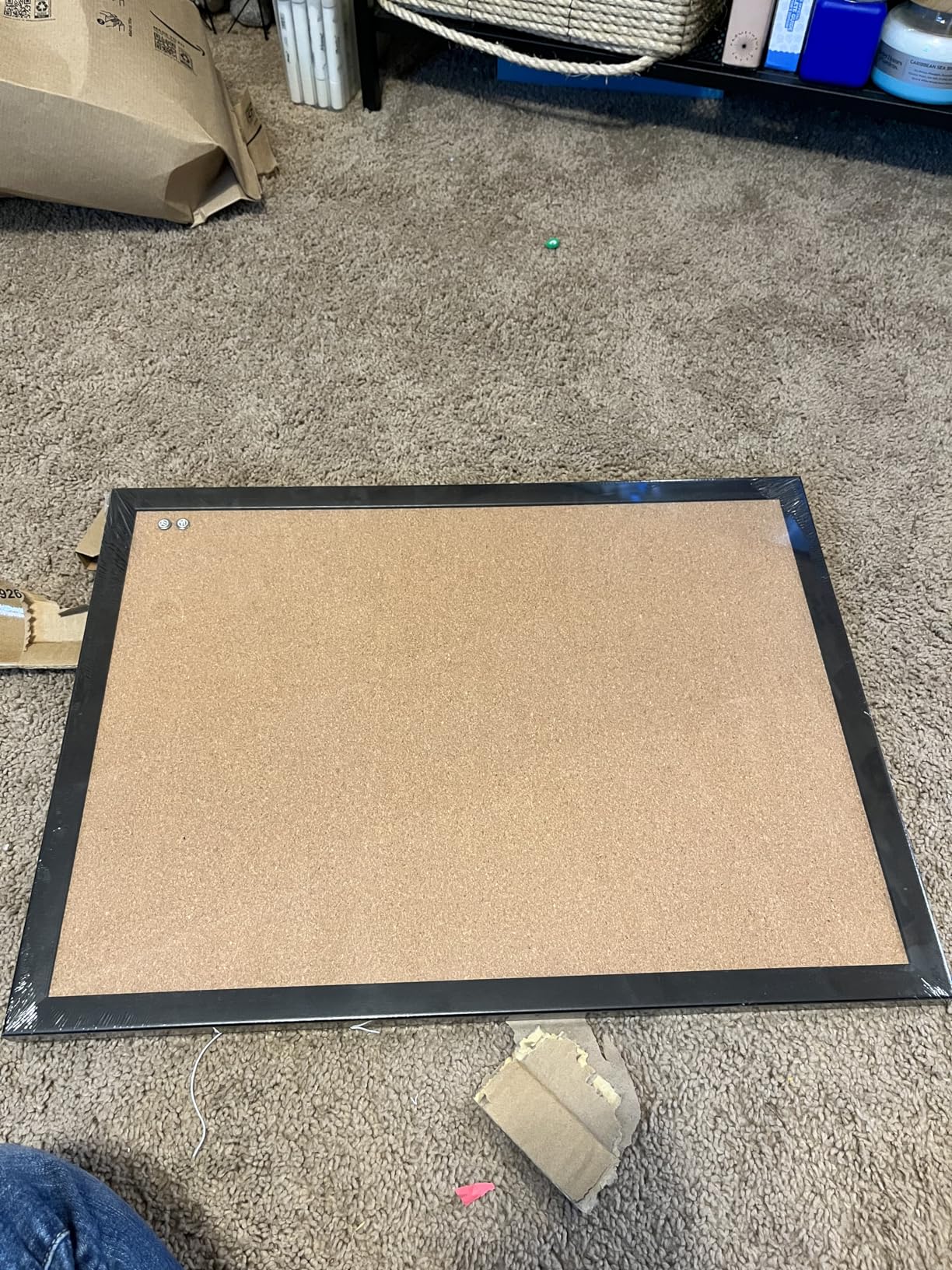 U Brands Cork Bulletin Board, 24'' x 36'', Black Wood Frame customer photo 2