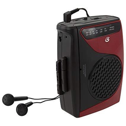 GPX Portable Cassette Player, Compatible With Headphone, 3.54 x 1.57 x 4.72 Inches, Requires 2 AA Batteries - Not Included, Red/Black (CAS337B) Black/Red customer photo 2