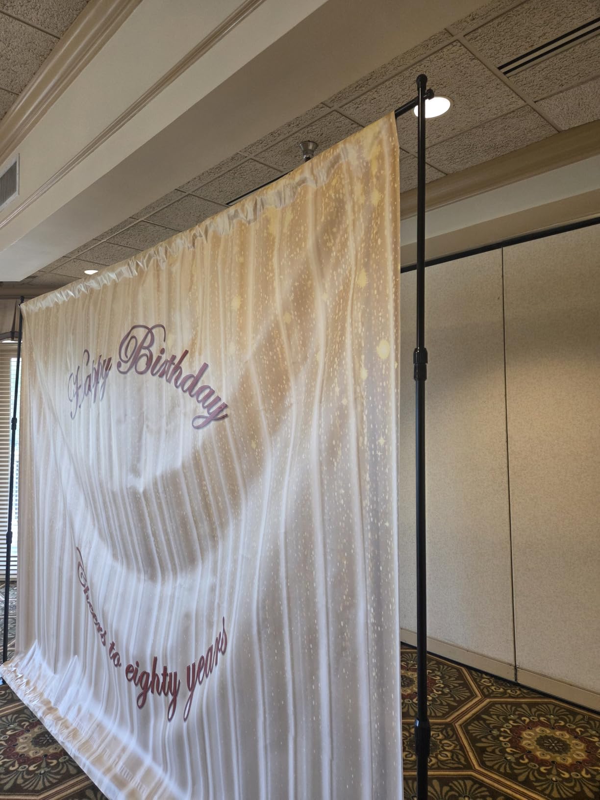 VEVOR Backdrop Stand 10 x 8 Ft, Height Adjustable Background Stand with 1 Carrying Bag, Photo Backdrop for Party Wedding Studio Trade Show customer photo 1