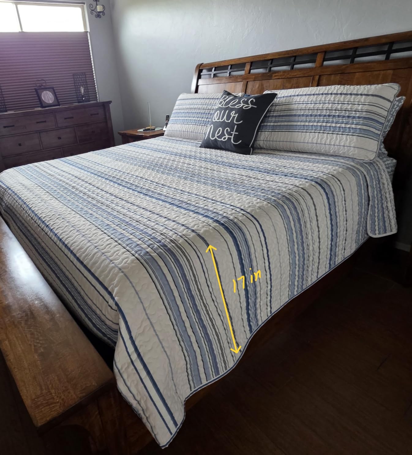 Southshore Fine Living, Inc. Oversized King Quilt Bedding Set with Shams, Lightweight White Coverlet Quilt King Size Bedspread, Luxury Bedding, Bed Spread for California Kings Mattress, White Quilts customer photo 1